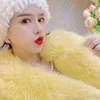 Kvinnor 2021 Autumn Winter New Solid Color Faux Fur Jackets Kvinna Midlong Warm Outwear Ladies Imitation Fur Loose Coats M668 T220810