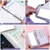 Emballage cadeau Budget Binder Kit Enveloppes de trésorerie étanches avec fermeture éclair Étiquettes en papier à feuilles mobiles Autocollants pour économiser MoneyGift