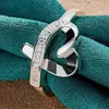 925 Sterling Silver Heart Love AAAAA Zircon Ring For Woman Charm Wedding Engagement Party Jewelry