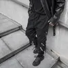 Houzhou Black Pants Joggers Cargo Ounsers for Men Joging Joging Hip Hop Hippie Techwearゴシックリボン220811