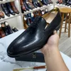 Yeni İtalyan tarzı elle boyanmış mektuplar erkek ayakkabıları deri resmi ayakkabılar iş gündelik tek zapatos hombre a3