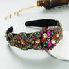 Colorful Floral Rhinestone Headband Luxury Baroque Fashion Hair Accessories Women Trend Party Hairband Girl Hair Band Headwear