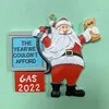 Gas 2022 Santa Claus Decoración de árboles de Navidad Resina de la gasolina Decoración de la sala del letrero Decoración del colgante WLL1623