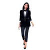 Tuxedos Velvet Women Prom Suits Peaked Lapel Lady Office Tuxedos For Wedding Guest Wear Slim Fit Evening Formal Blazers Två stycken Jackor