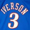 100% cousé # 3 Allen Iverson Wholesale 1999-2000 Jersey Men Mens Gest Taille XS-6XL Cousue de basket-ball NCAA