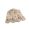 Fleur tissée à la main chapeau mince creux printemps et été dentelle respirant tête foulard chapeau crochet Baotou fil de coton chapeau