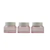 Leere klare rosa Gesichtscreme-Flasche, kosmetische Verpackungsbehälter, Glasgefäße, Schraubverschluss mit Innendeckel, tragbare Emulsion, nachfüllbare Töpfe, 15 g, 30 g, 50 g