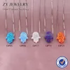 78 Cores Moda 925 Cadeia de prata Mão Opal Hamsa Colar 925 Sterling Silver Fatima Hand 11x13mm Colar de prata opala 2208189621683