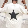 Ünlü erkek tişörtleri yaz tişörtlü pentagram baskılı sokak kıyafeti moda erkek kadın hip hop kısa kollu tees boyutu S-xxl3xl