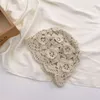 Fleur tissée à la main chapeau mince creux printemps et été dentelle respirant tête foulard chapeau crochet Baotou fil de coton chapeau