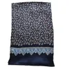 Homme 100% Soie Écharpe Paisley Longue Double Couche Foulard Cravat Gris Bleu Rouge