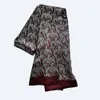 Écharpe 100% soie pour hommes, longue, Double couche, motif cachemire, élégante, rouge, bleu