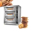 Forni Elettrici Commerciali 3 Camere 6 Teglie Forno per Pane Pizza Torte Macchine da Forno Attrezzature da Cucina Con VaporeElettrico