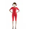 Costumes Catsuit pour femmes sexy Manches courtes et shorts Fermeture à glissière au dos couleur unie Collants Lycar zentai jumpsuit scène cosplay costumes de fête pour enfants adultes