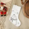 Julstrumpor Dekorationer Snowman Bear Penguin Fox Stockings for Family Holiday Xmas Tree Pise XBJK2208