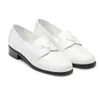 العلامات التجارية الفاخرة أحذية عرضية النساء المتسكعون شقق منخفضة الكعب مصحوب بالجلد الأصلي loafer Penny Shoes Black White Outdoor Walking Flat 35-42
