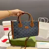 2022 cowhide oatmeal color shopping bag 22ss retro style tote designer brand medium bag classic alphabet check pattern handbag detachable shoulder strap 25CM