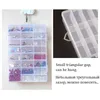 Transparent Plastic Storage Jewelry Box Compartment Adjustable Container for Beads Earring Rectangle Case