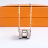 Diseñador clásico de lujo h collares colgantes damas collar de letra de plata