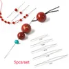 5pcs Perles d'aiguilles épingles à aiguille courbe ouverte pour perles bracelet bijoux de bricolage outils de fabrication à la main
