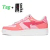 Sandalen TOP Freizeitschuhe Sk8 Sta Trainer Plattform Sneakers Mode Bapesta Abc Farbe Camo Lackleder Schwarz Weiß Pastell Pack Grün Rosa mit