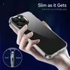 Clear Shock Pocket Tech Phone Case for iPhone 11 12 13 14 Pro Max XR XS Max 7 8 Plus TPU PC srackproof double cover shell