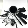 Self Defense Keychain Suit Personal for Girls Women Safety Key Ring with Hand Sanitizer Bottle Holder Pompom Whistle 2208183032919