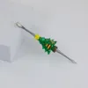 Metall-Dabber-Werkzeug zum Rauchen von Weihnachtsbäumen in Zigarettenform, Edelstahl-Dab-Werkzeuge, Silikon-Dabber in einzigartiger Form