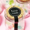 Hand Made Black Lollipop Sealing Stickers Tins Long Label Handmade Scrapbooking Baking Self-Adhesive Craft Cake Boxes Package Labels, Gift Wrapping 1222861