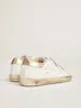 Sole Heel Dirty Shoes Designer Luxurious Italian Vintage Handmade Old School White Leather Sneakers with Platinum Sequin XX and Shearling Lining