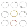Bracelet européen de styliste, chaîne serpent, rond, cœur, feuille, Clip pour femmes et hommes, accessoires de bijoux, Kit de marquage
