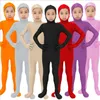 Enfants Catsuit Costumes Zentai Costume De Danse Unitard Spandex Bodys Porter Des Collants De Peau visage ouvert Retour fermeture à glissière pour adultes