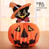 Halloween suprimentos Festival de fantasmas Other Festive Party SuppliesProps decoração preto Cat Pumpkin Paper Flower Lanterna Decorativa Decorativa