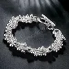 Bracciale sferico in argento sterling 925 con perline d'uva per gioielli da donna per fidanzamento nuziale