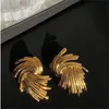 Charme Punk Unregelmäßige Metall Twist Große Geometrische Ohrringe Einzigartige Gold Farbe Ohrringe Frauen Neue Mode Schmuck brincos GC1552