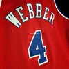 % 100 Dikişli Chris Webber Champion Bullets Jersey L Erkek Yelek Boyut XS-6XL Dikişli basketbol Formaları Ncaa