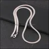 Link Chain New Flat Snake Bone Bare Simple Sier Collar Short Clavicle Blade Jewelry For Men And Women Drop Delivery 2021 Dhseller2010 Dhxkt