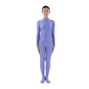 Costumes Catsuit pour femmes, fermeture éclair au dos, collants Lycar de couleur unie, costumes de fête cosplay de scène zentai