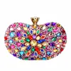 Multi Color Crystal Women Evening Metal Clutches Bag Wedding Party Prom Bridal Handtas Purse 220818