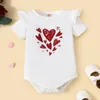 Romances Floral Girl Baby Bodysuits Roupas de verão Conjunto sem mangas para infantas de algodão de 6 a 12 milhões de algodão