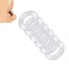 Man 6st 1 Set Silicone Penis Lock Cock Ring Bondage Erektionsfördröjning Ejakulation Återanvändbar utvidgning Boll Bår Sex Toy Men W220818