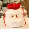 Children Linen Drawstring Apple Bag Merry Christmas Supplies Necessary Festival Sack Decoration Storage Gadgets Candy Gift Bag