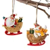 Christmas Decorations 4Pcs Resin Doll Ornament Tree Hanging Pendant Charms Cute Santa And Snowman Xmas Holiday For Family Party DecorationCh