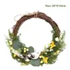 Decoratieve bloemen kransen paasdecoratie deur krans rattan diy ei decor kunstmatige vogel nest slinger feest huis cadeau