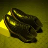 Stivali marchio drop maschile crocodile modello casual uomo in pelle caviglia college scarpe in stile sola lacetto