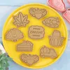 Ação de Graças Moldes de Farolos de Cartoon de Natal Pressione Biscoitos Fondantes Decorando Ferras Acesso Baking Baking Cutter Cutter Conjunto ZL1310