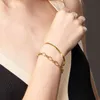 Bangle Designer Enfashion Snake Bone for Women Gold Color Shine Bracelets KPOP Joyer￭a de moda de acero inoxidable Regalo 2020 Pulseras B2193