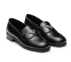 العلامات التجارية الفاخرة أحذية عرضية النساء المتسكعون شقق منخفضة الكعب مصحوب بالجلد الأصلي loafer Penny Shoes Black White Outdoor Walking Flat 35-42