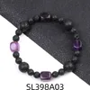 Reik Healing Naturkristallstein-Armband, unregelmäßiger Felskies, Amethyst, Aventurin, Tigerauge, Lava-Armbänder