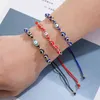 Brazalete Diseñador 12 Piezas Moda Turco Mal de Ojo Elástico Mano Trenzado Con Cuentas Pulseras Ajustables Para Hombres Joyería De Yoga Pulsera Mujer